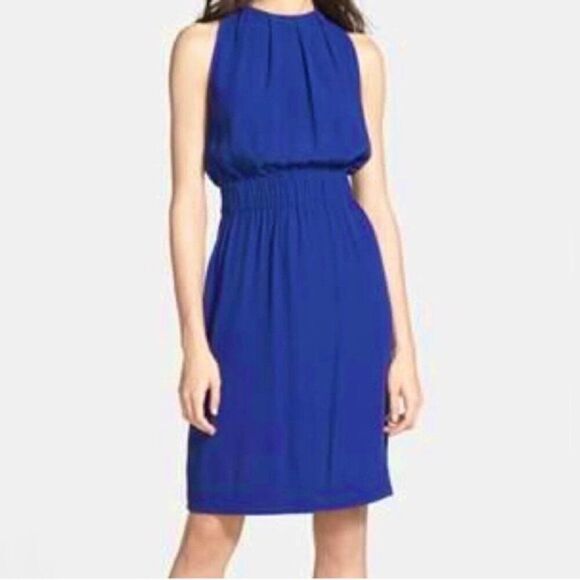 Kate Spade Rio Crepe Tie Back Dress in Blue - Picture 1 of 10